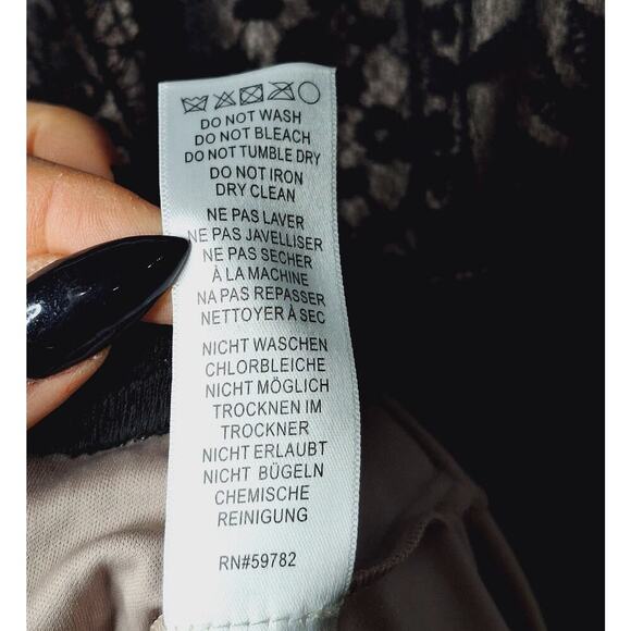 Adrianna Papell Pleat Stripe Filagree Dress Lace Overlay Fit Flare Cap Sleeve 10 - Picture 10 of 14